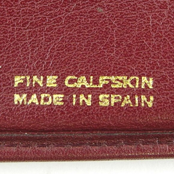 DIOR Two-folded wallet logo Bordeaux leather AUTH USED T20195 - Picture 6 of 8